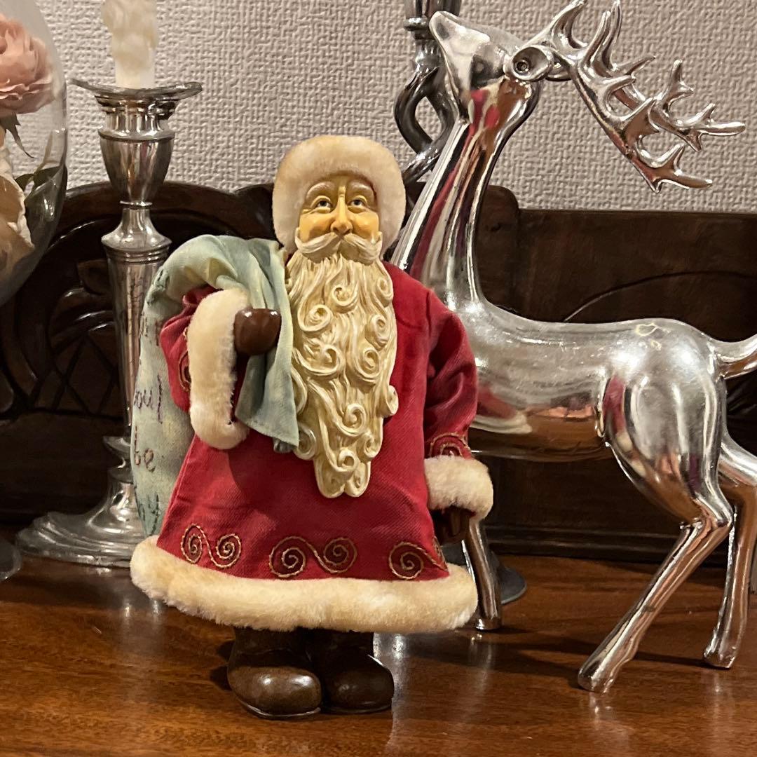 ドイツ　ドレスデンから来たサンタクロース 置物 ヴィンテージ品　約20cm