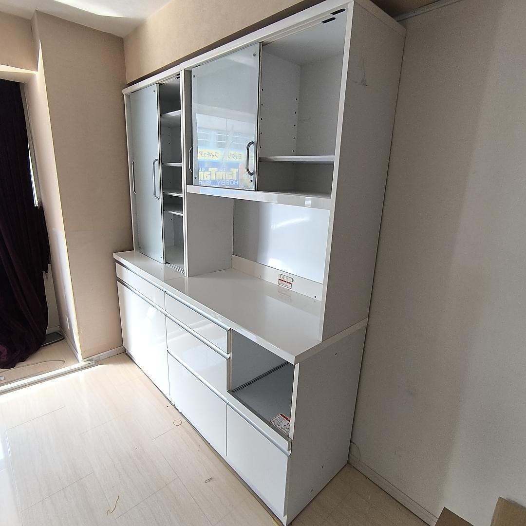 【セット①左】2/20迄 ゴミ箱付食器棚 幅80cm 3つ星 F★★★ 処分価格