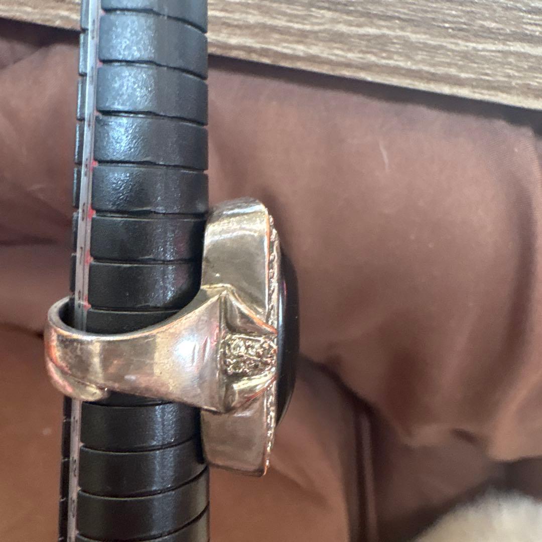 黒い石の装飾リング U 45-53 - メルカリ