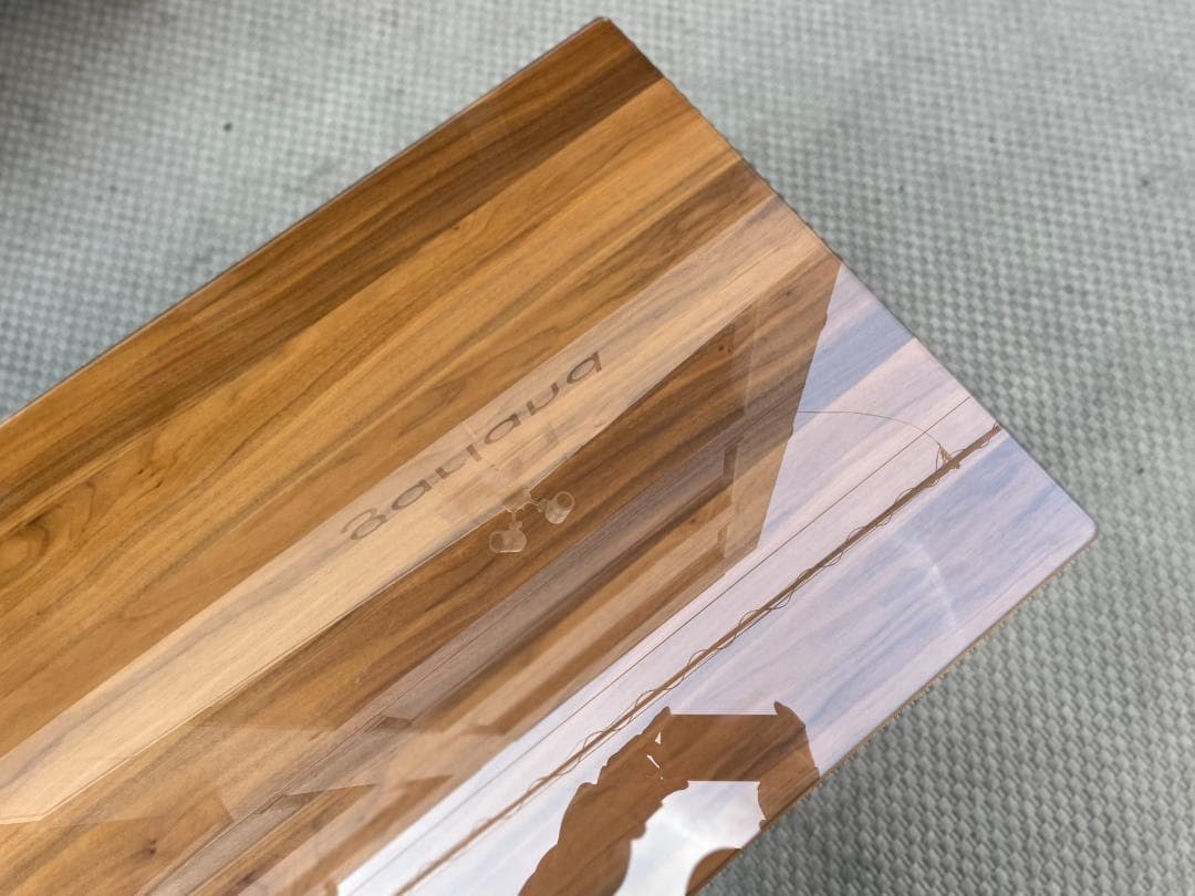 現行モデル☆カリモク家具／TU3544／ローテーブル／ウォールナット／ガラス天板