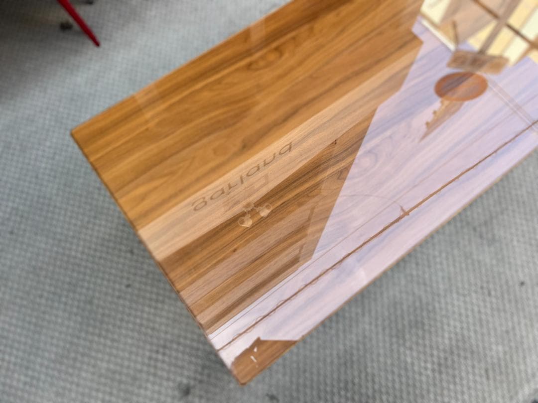 現行モデル☆カリモク家具／TU3544／ローテーブル／ウォールナット／ガラス天板