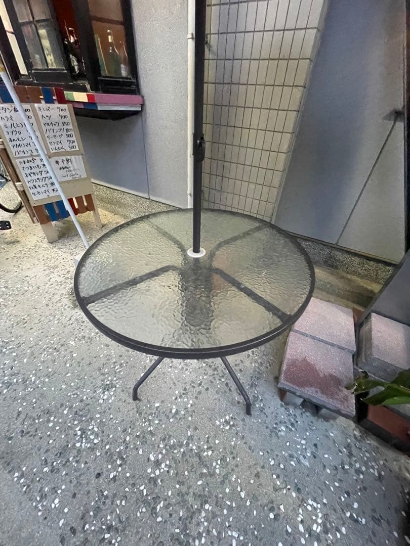 ホワイト ガーデンパラソル テーブル