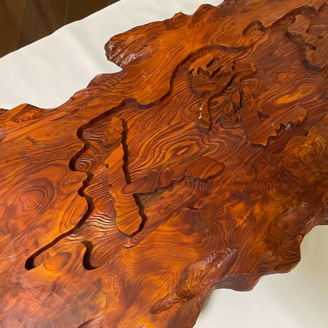 【値下げOK】木彫り一枚板 看板　敬天愛人　和室 床の間 縁起物