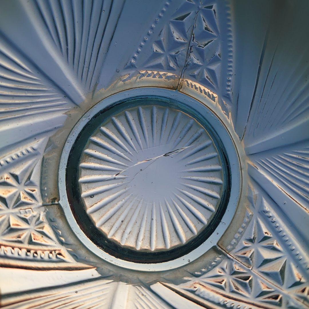 【ご成約】花縁乳白 プレスガラス 和ガラス 氷コップ と骨董の器 おまとめ