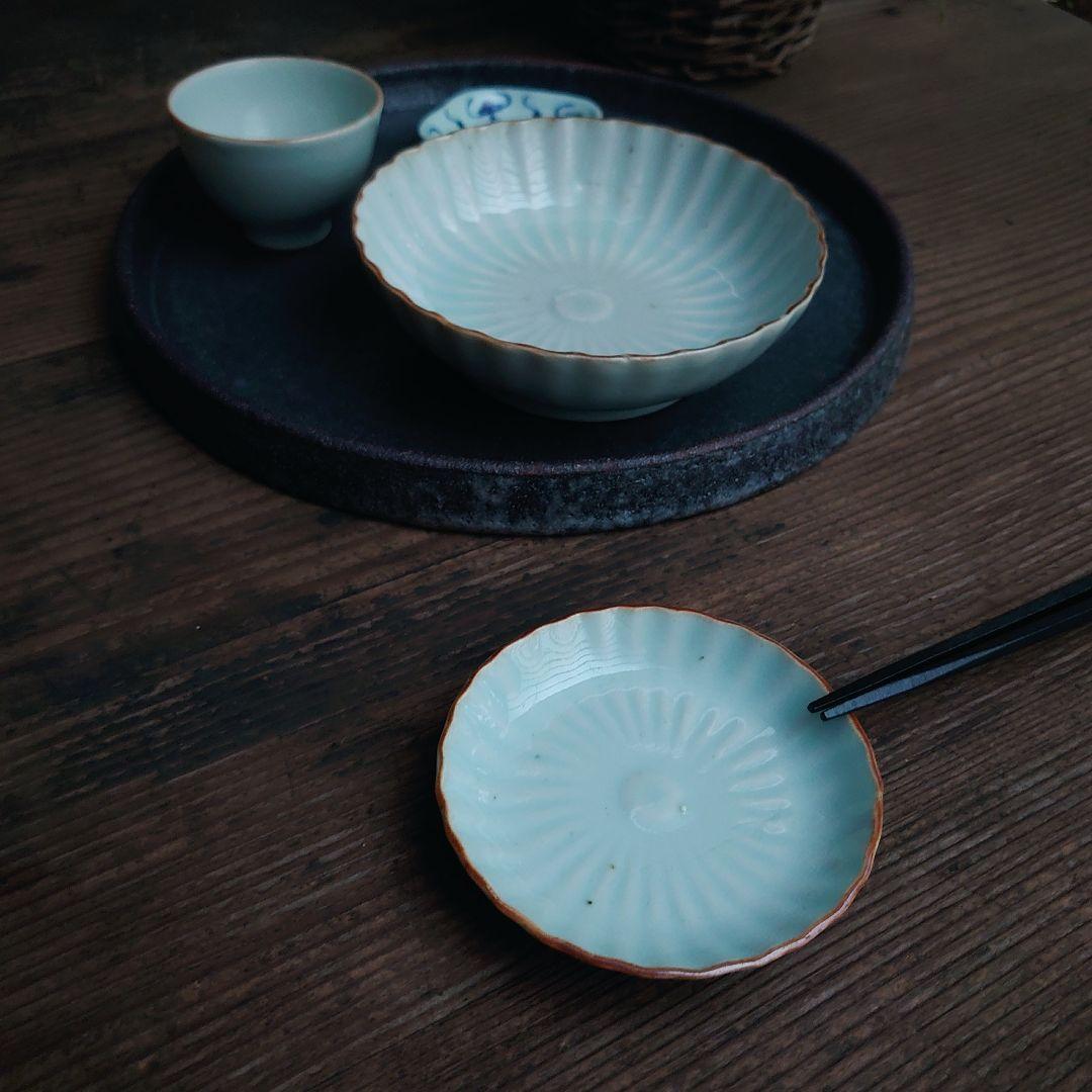 【ご成約】花縁乳白 プレスガラス 和ガラス 氷コップ と骨董の器 おまとめ