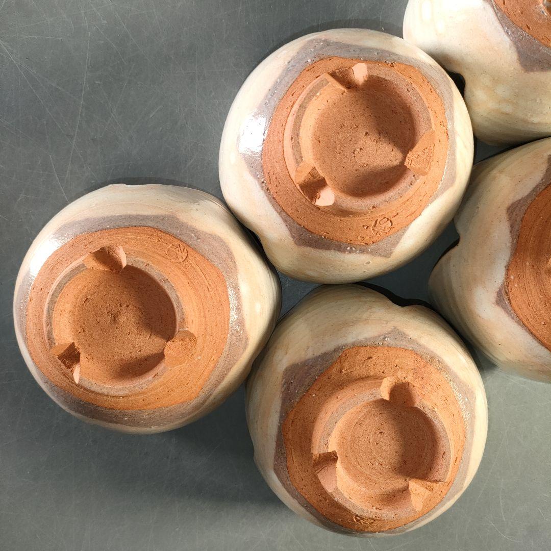 A1366-6/岡田裕 造/萩焼割山椒向付5客/共箱/飾鉢/菓子鉢/懐石道具/