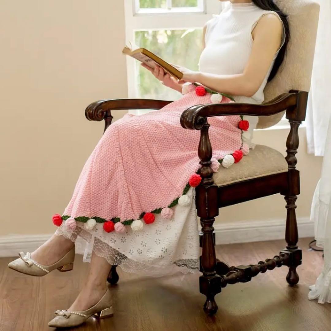 花束 ブランケット ブーケ ブランケット ひざ掛け 約80cm