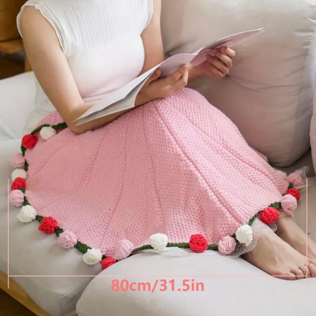 花束 ブランケット ブーケ ブランケット ひざ掛け 約80cm