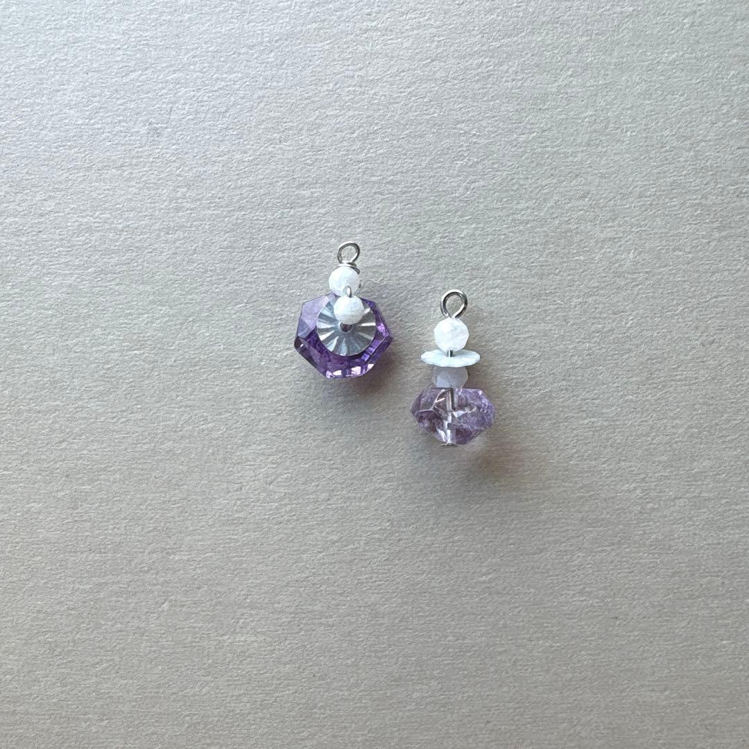 no.209 雪降る夜　流星のamethyst 一点物