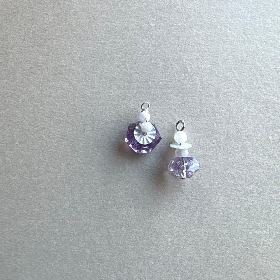 no.209 雪降る夜　流星のamethyst 一点物