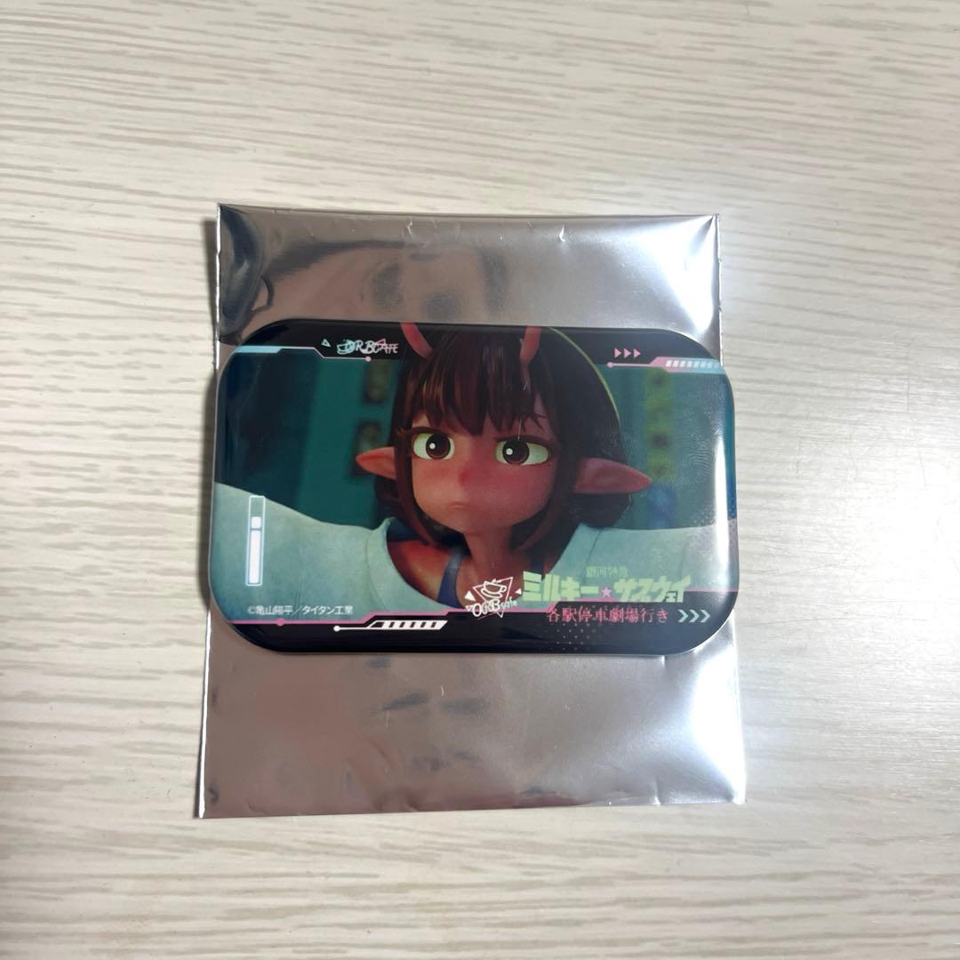 ミルキーサブウェイ ミルサブ ORBcafe スクエア缶バッジ カフェ チハル
