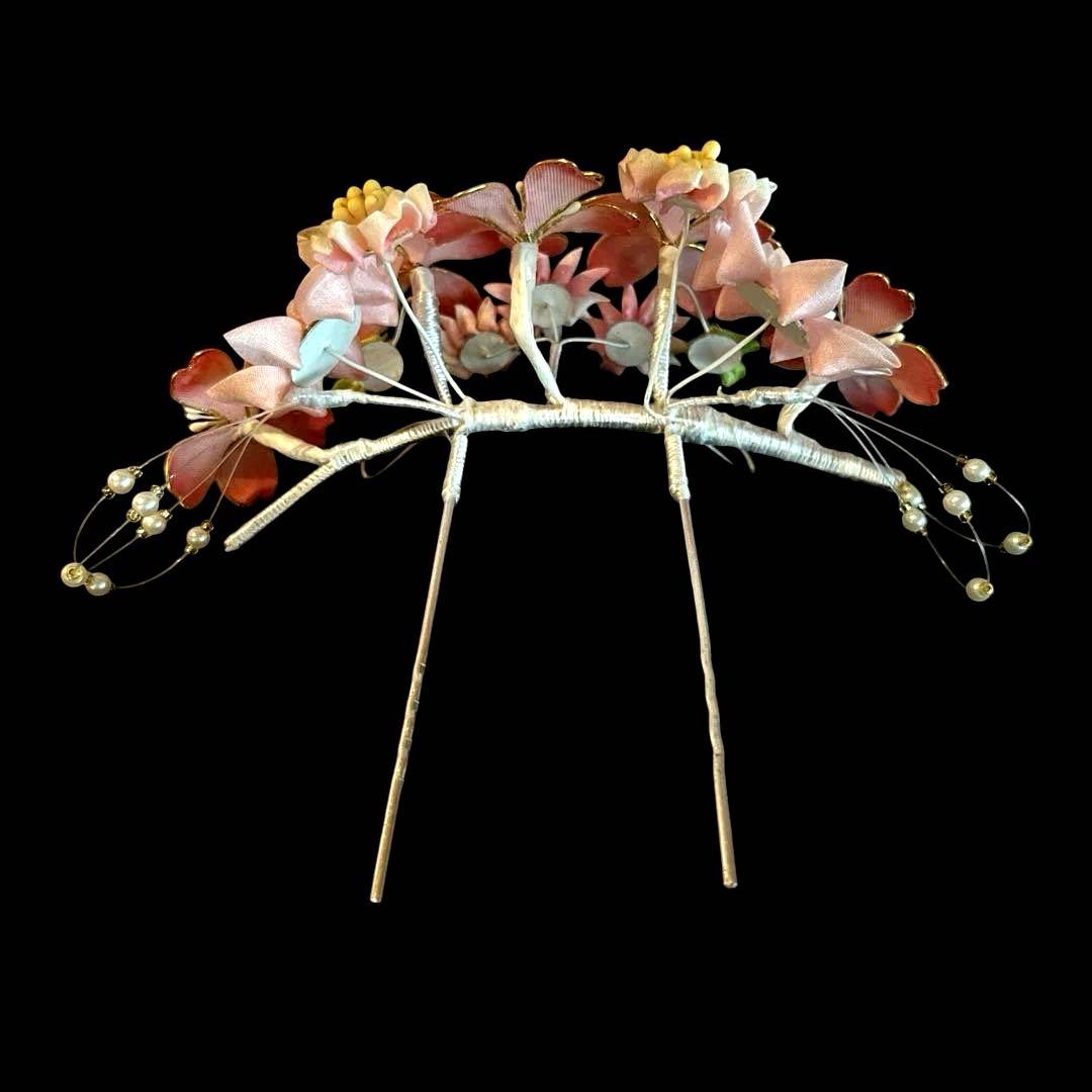 ニャンピー 勝山髪飾り 七五三 7歳 (ピンク)