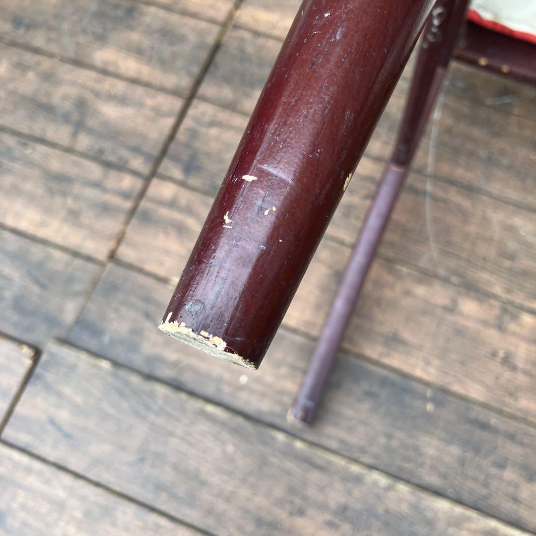 E-3 ② 昭和レトロカリモク 木製 椅子 イス ダイニングチェア アームレス