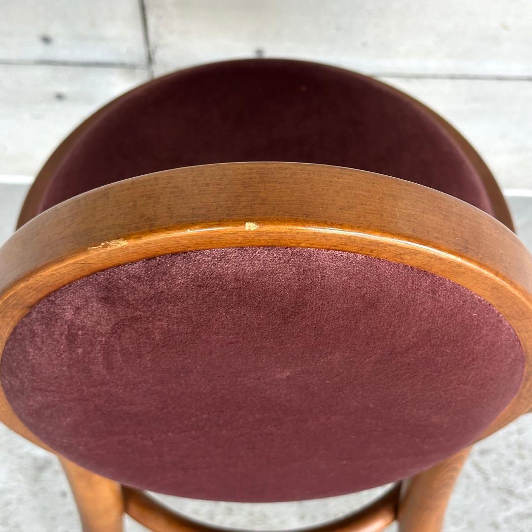 ✦70s☆ 昭和興業 丸背チェア｜昭和喫茶 レトロ椅子｜ワインレッド