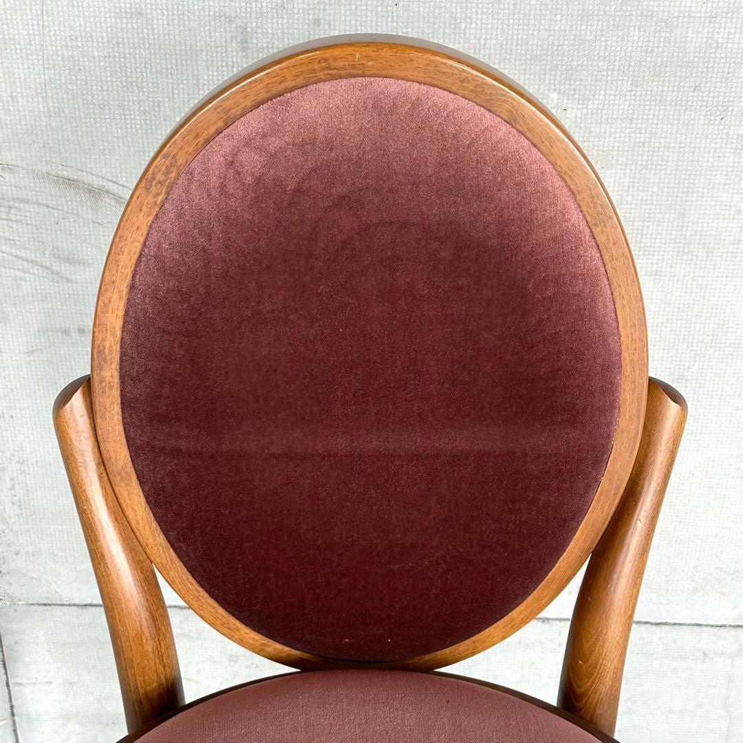 ✦70s☆ 昭和興業 丸背チェア｜昭和喫茶 レトロ椅子｜ワインレッド