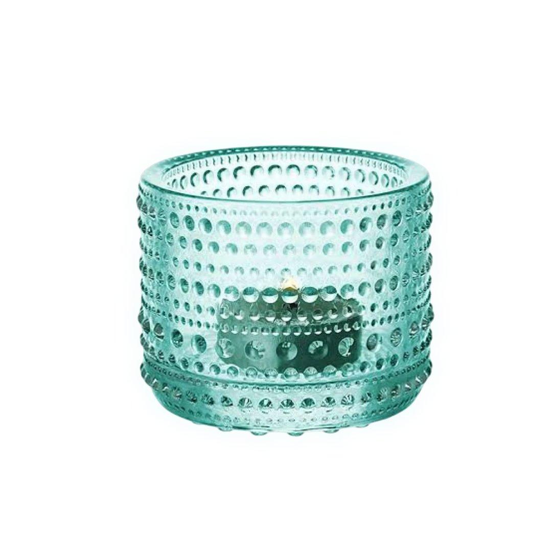 新品 イッタラカステヘルミ キャンドルホルダー レモン ブルー廃盤