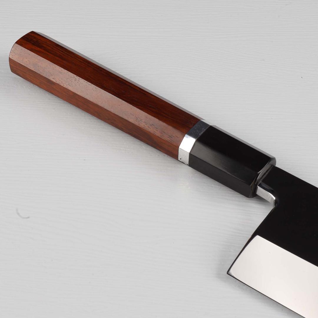 7825 出刃包丁 9寸 ウルトラ鏡面仕上げ 本出刃 スネークウッド八角柄