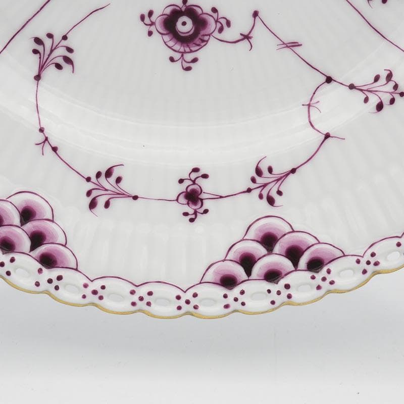 ロイヤルコペンハーゲン バーガンディ フルレース プレート 17.5cm #5