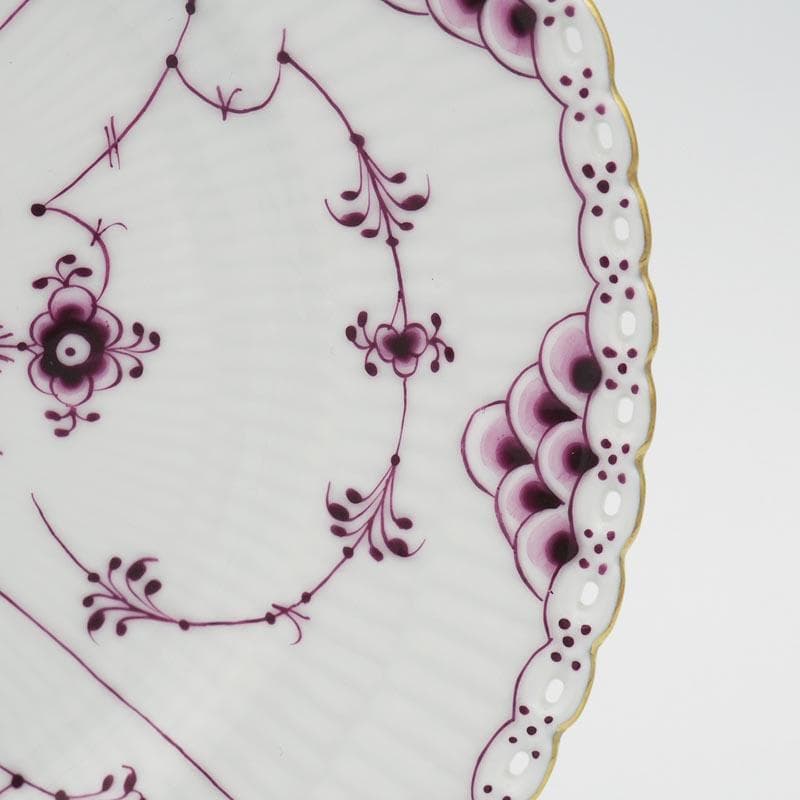 ロイヤルコペンハーゲン バーガンディ フルレース プレート 17.5cm #5