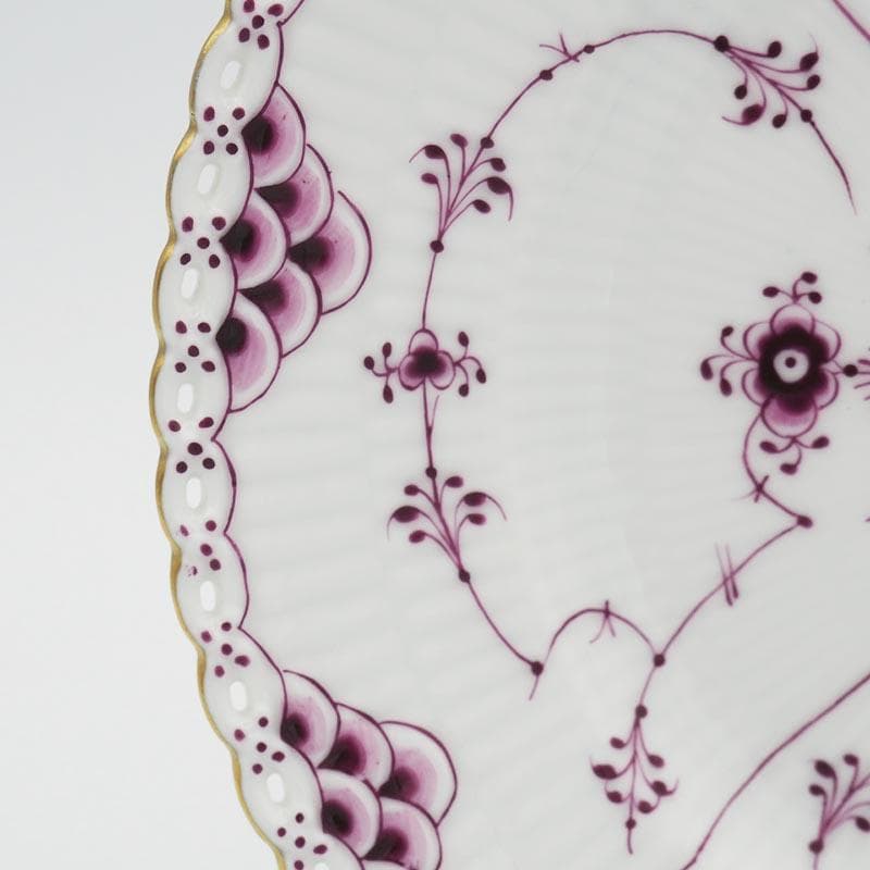 ロイヤルコペンハーゲン バーガンディ フルレース プレート 17.5cm #5