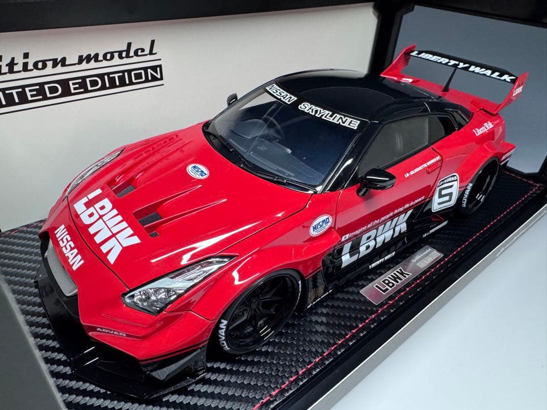 IG 1/18 LB シルエット ワークス GT 35GT-RR レッド No5