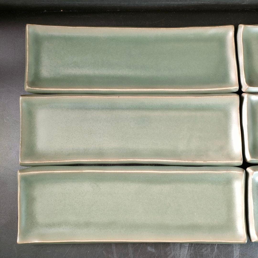 C28-1/木村将人/長角皿6客/飾皿/盛皿/菓子皿/和食器/懐石料理/懐石道具