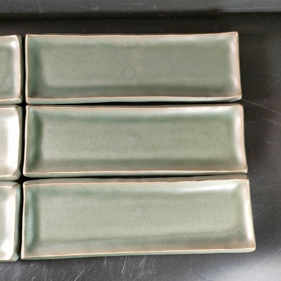 C28-1/木村将人/長角皿6客/飾皿/盛皿/菓子皿/和食器/懐石料理/懐石道具