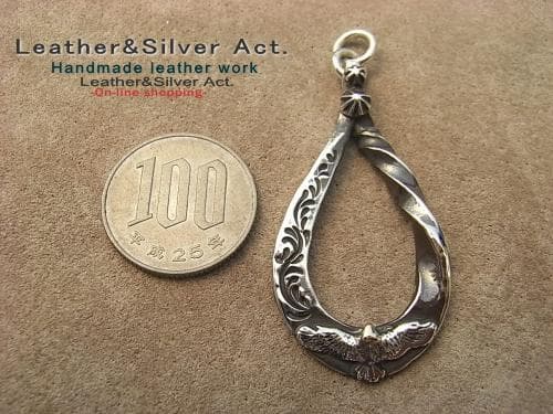 イーグル シルバーペンダントトップスタッズ スターグラスホルダー アポロコンチョ