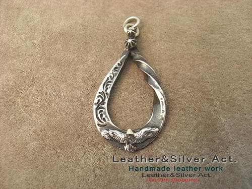 イーグル シルバーペンダントトップスタッズ スターグラスホルダー アポロコンチョ