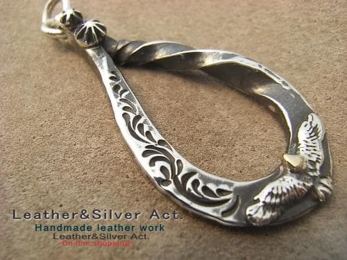 イーグル シルバーペンダントトップスタッズ スターグラスホルダー アポロコンチョ