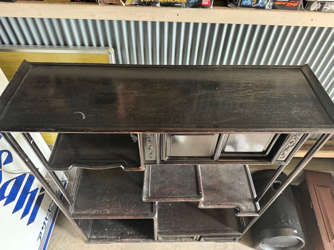 飾り棚 茶棚 棚 美術棚 唐木