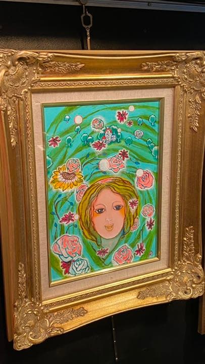 【アクリル画  】 商品名 出会い 未使用品　4号