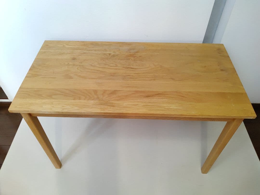 無印良品 良品計画 天然木 デスク 机 フック 引出し付 匿名配送 送料無料