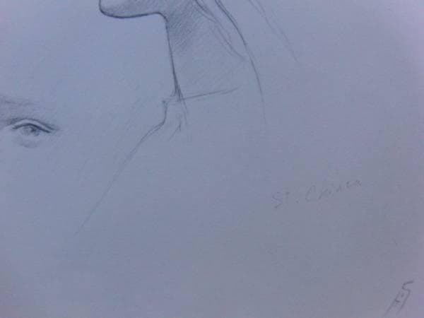 船越保武、聖クララ、希少額装用画集画、大判、新品高級額装付 - メルカリ