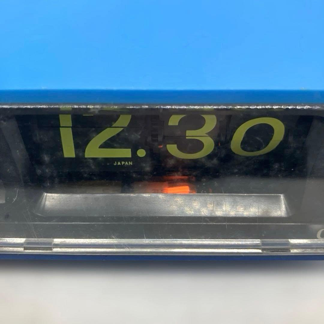 昭和レトロ シチズン ハイリーフカーチス 青 パタパタ時計