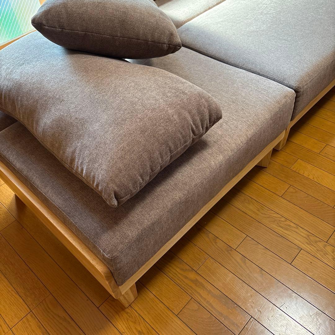 高級ソファベッド セパレート 自然木目調 ココアブラウン