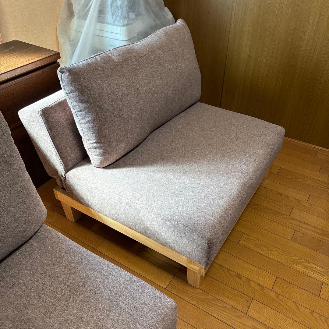 高級ソファベッド セパレート 自然木目調 ココアブラウン