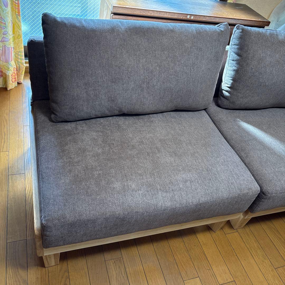 高級ソファベッド セパレート 自然木目調 ココアブラウン