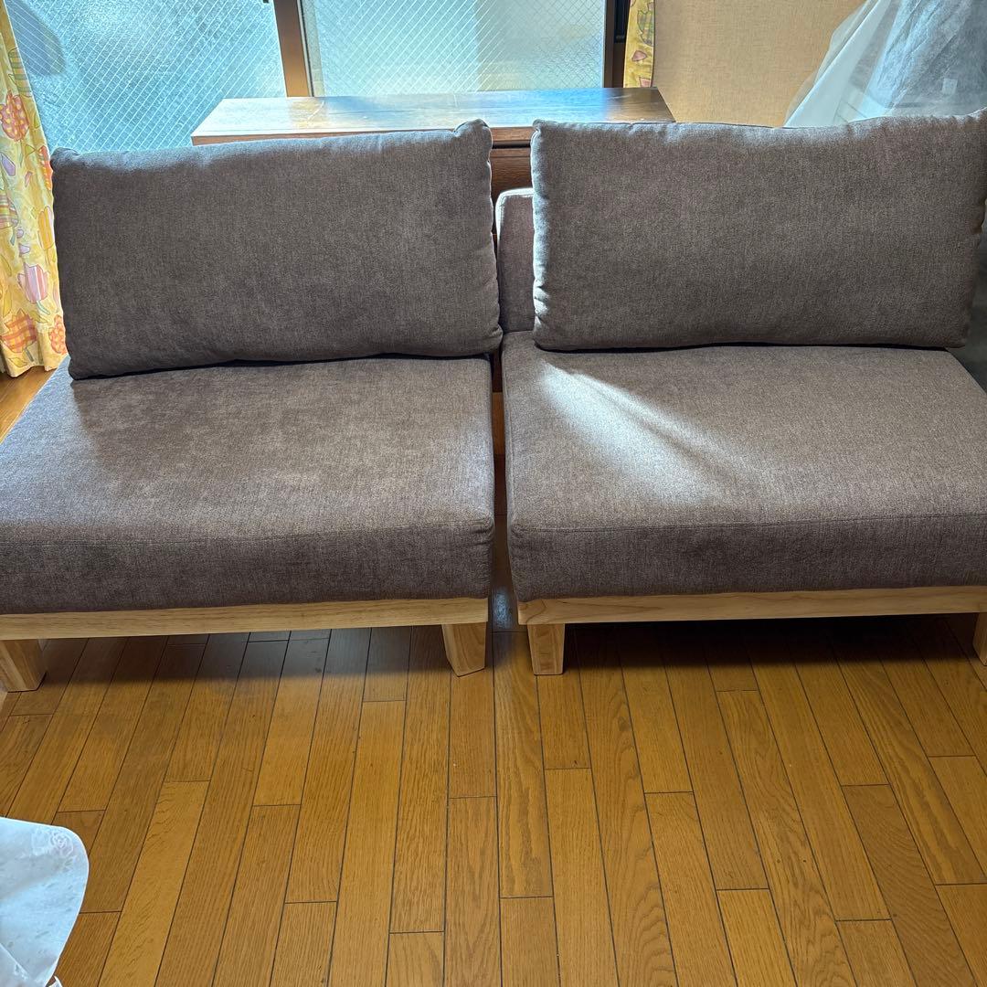 高級ソファベッド セパレート 自然木目調 ココアブラウン