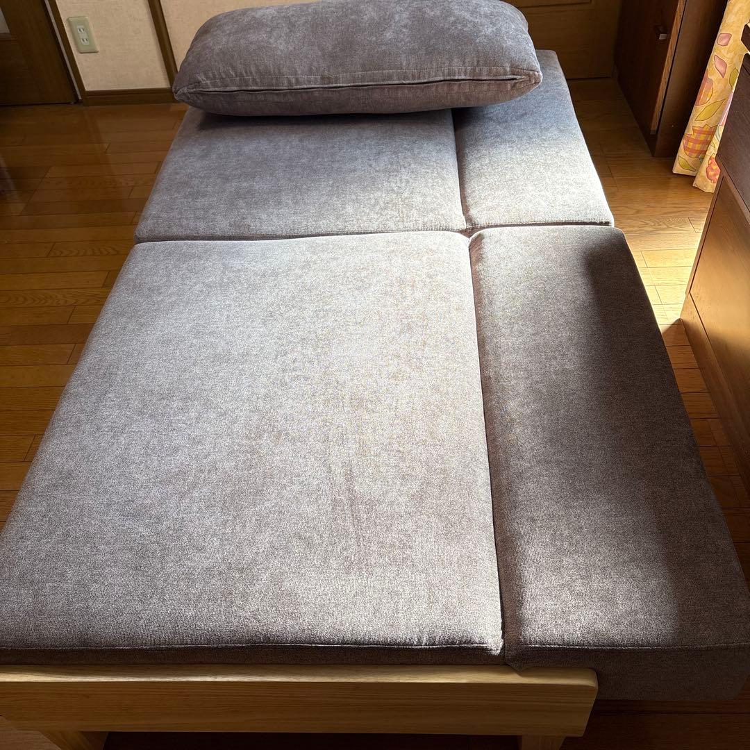 高級ソファベッド セパレート 自然木目調 ココアブラウン