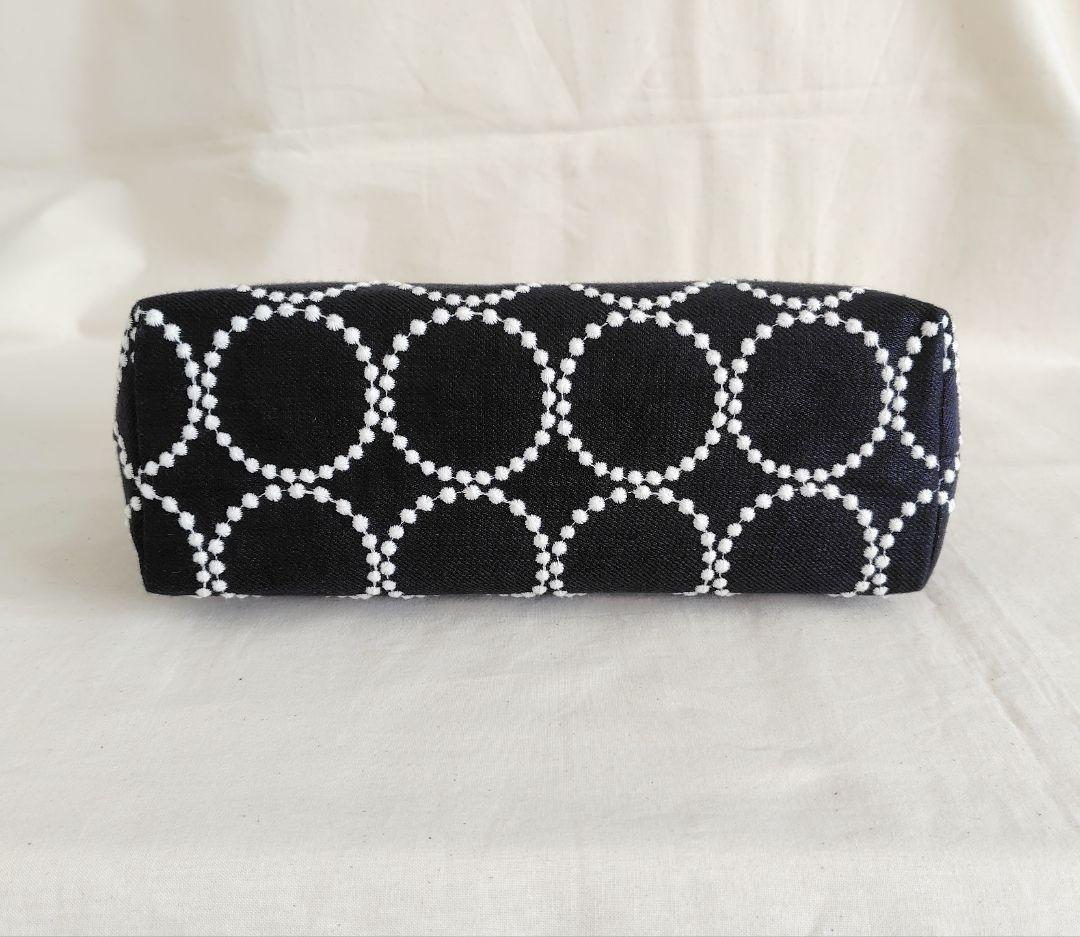 ミナペルホネン タンバリン がま口バッグ 竹ハンドル