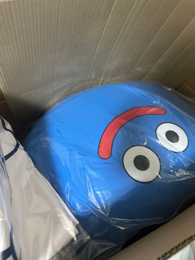 新品スマイルスライム　ビッグクッション　スライム 巾着付き