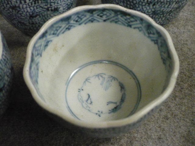 伊万里 みじん唐草 染付 蕎麦猪口 5個 [B31425] - メルカリ