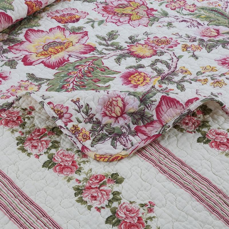 キルトベッドカバー3点セット綿マルチカバー キルティング HH