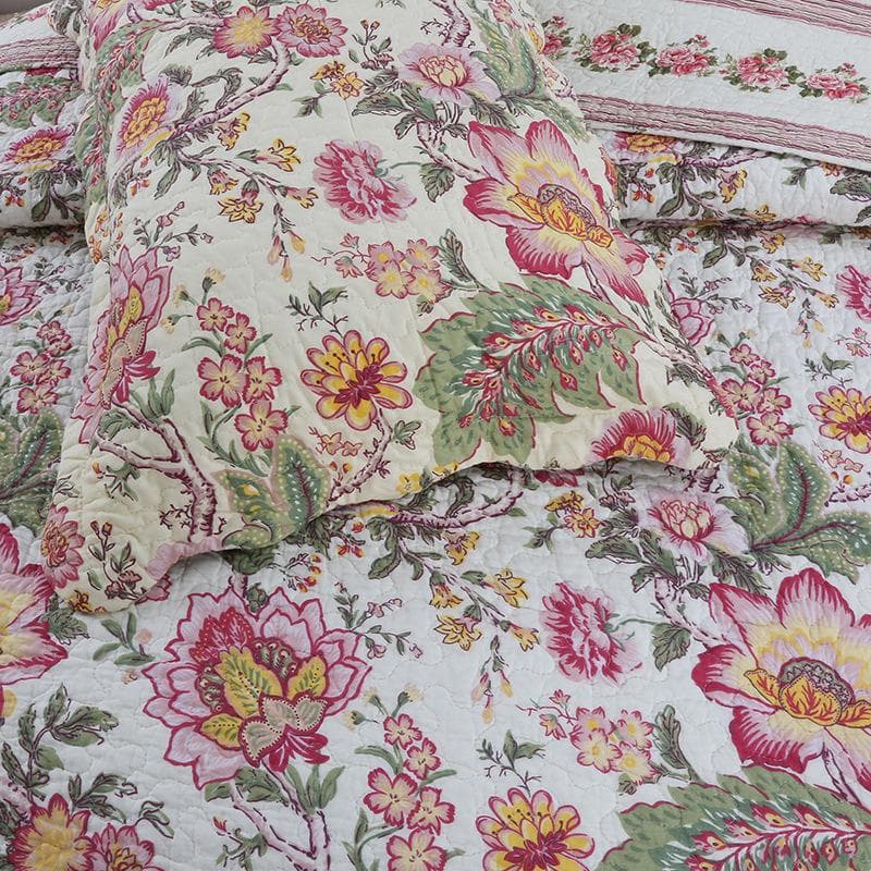 キルトベッドカバー3点セット綿マルチカバー キルティング HH