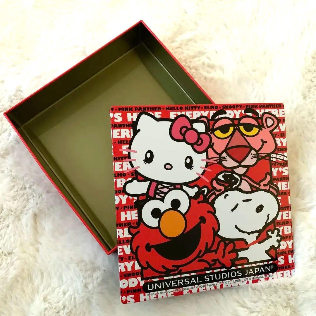 新品】USJ スヌーピー キティちゃん エルモ ピンクパンサー お菓子缶