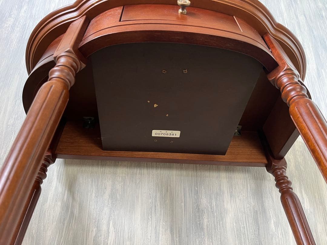 LA CASA 木製オーバル型テーブル 引き出し付き