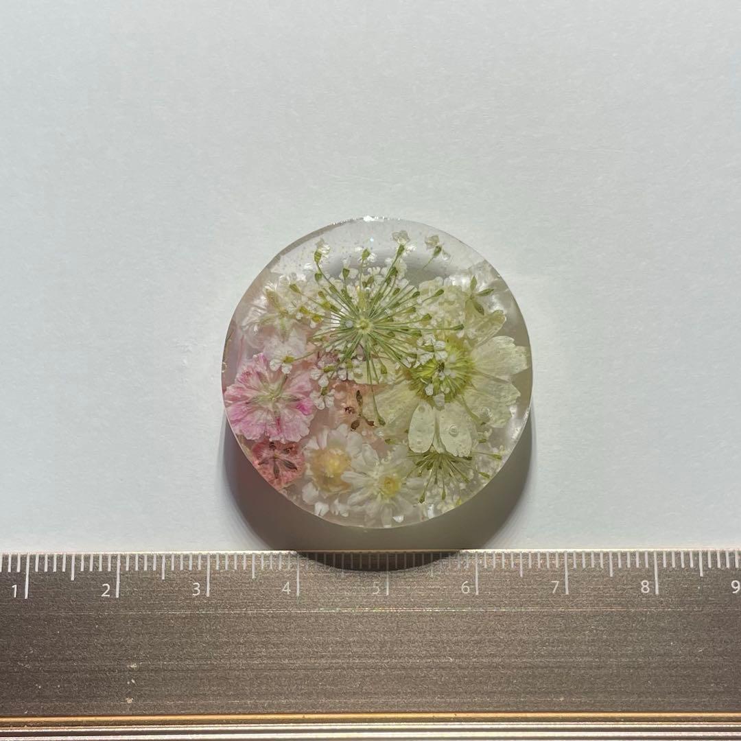 ki-22 ハンドメイド レジン ヘアゴム ブローチ ポニーフック