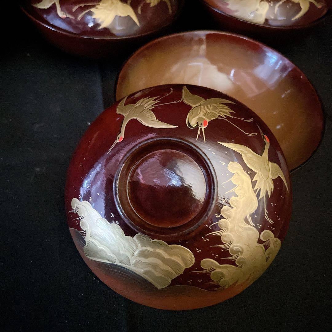 能登輪島 輪島塗 極上本堅地 金蒔絵　椀10客 茶器 蒔絵 漆器 古美術 骨董