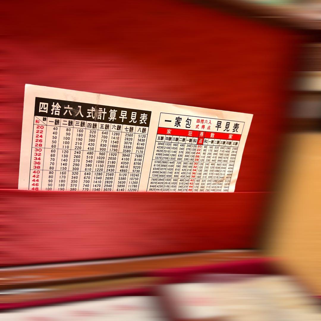 ジャンボ牌・高級麻雀牌セット フルセット 箱付き 点棒・サイコロ付き